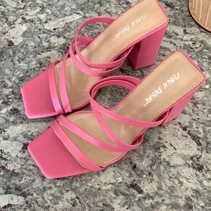 Public Desire Pink Strappy Heels